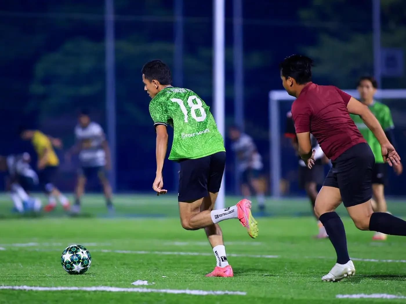 A live match under way at ArmourX Sports