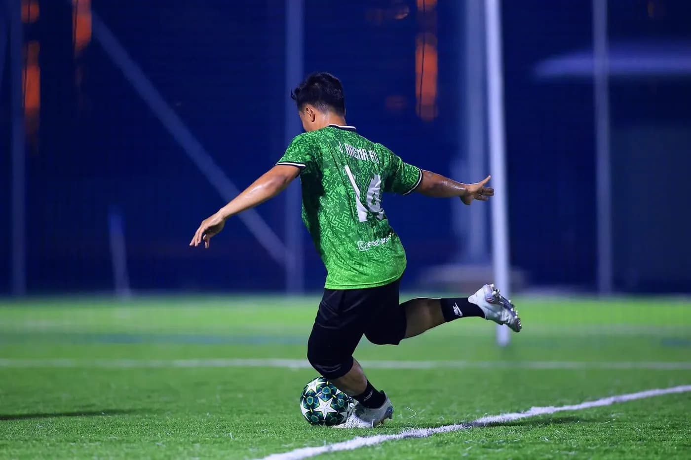 Shooting the ball at full force at ArmourX Sports